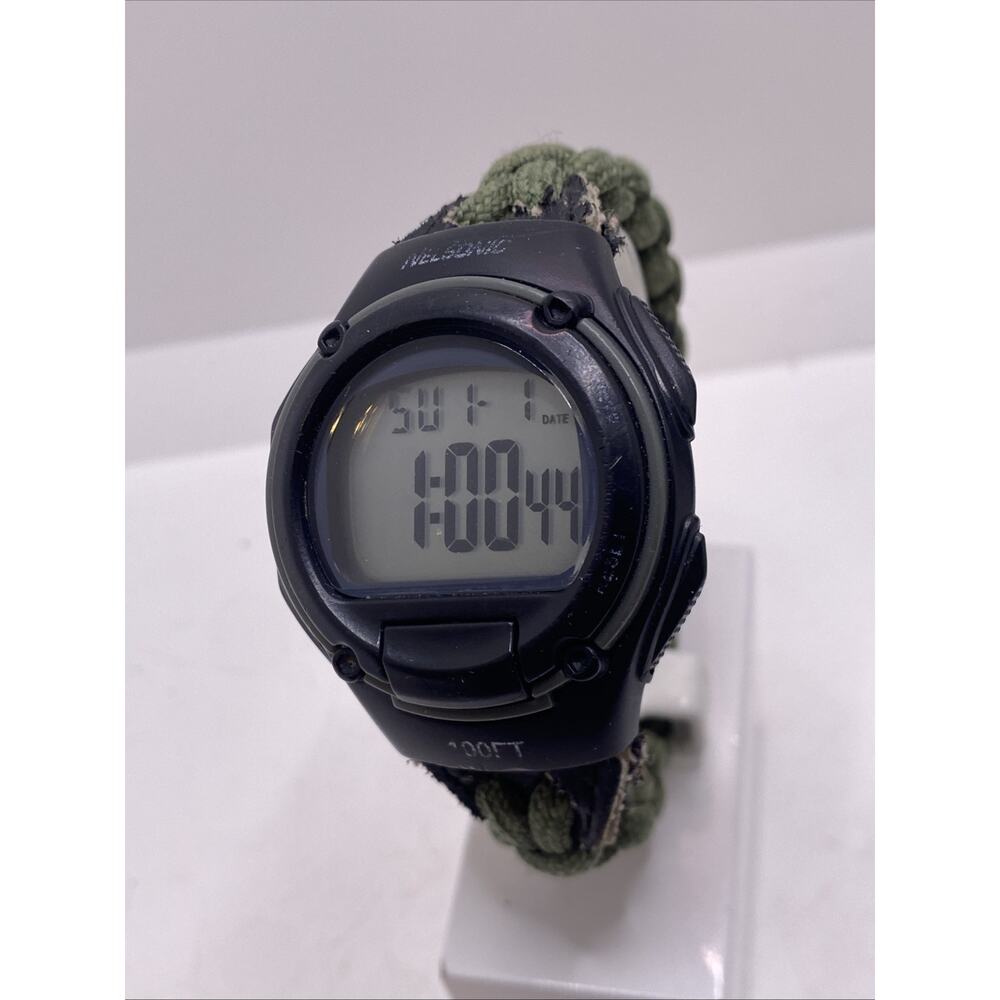 Nelsonic Rare Vintage Digital Watch Nylon Paracord Watch New Battery